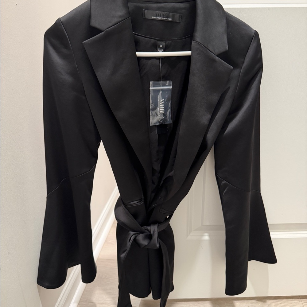 Black Satin Blazer